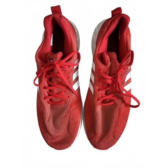 FALL CLEARANCE Mens Adidas Red Athletic Slip On Sneakers - Picture 2 of 6